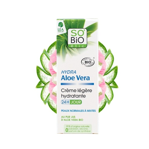 Crema ligera ecológica Hydra Aloe Vera So'bio étic